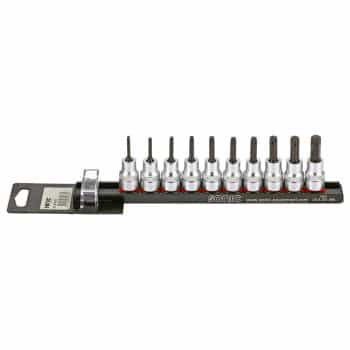 Bitdopset 3/8 ", TX 10-piece on rail