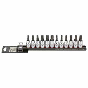Bitdopset 3/8 ", multi-tooth & Ribe 12-piece on rail