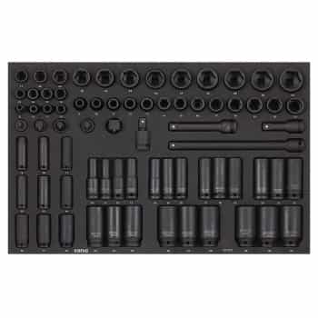 Sonic Power Socket Set 3/8" & 1/2", 72 Piece