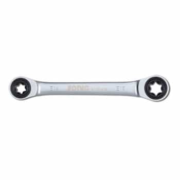 Double TX-E ratchet wrench E10xE12