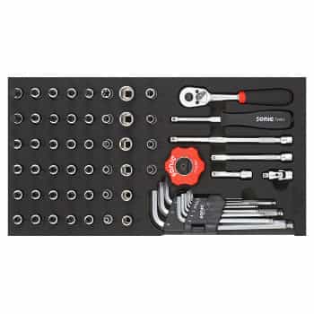 Sonic Socket set 1/4", SFS 1/3 61-piece