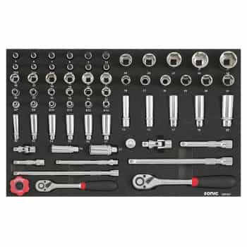 Sonic Socket Set 1/4" & 3/8", 65 Piece