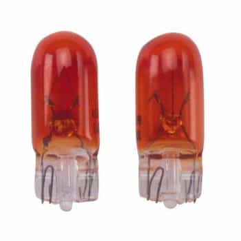 T-10 12V/5W Bulbs 12V Amber (Coated), set 2 pieces