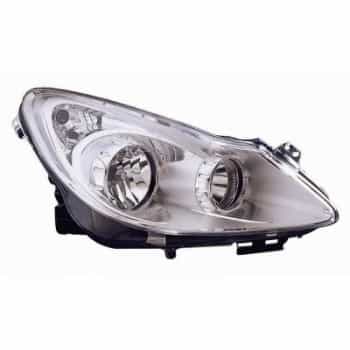 Headlight right with indicator H7+H1 3750962 Van Wezel