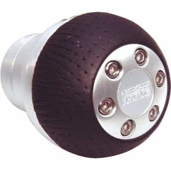 Gear knob aluminum/black round