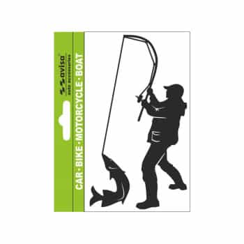 AutoTattoo Sticker Fisher Angler + Fish - 7x14cm