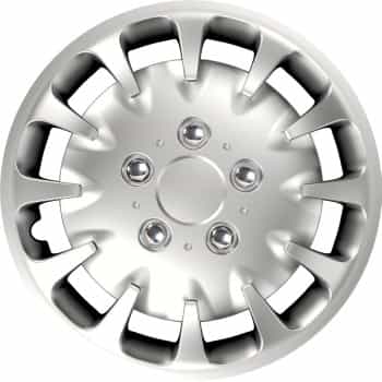 4-Piece Hubcaps Bolt NC Silver 16 inch