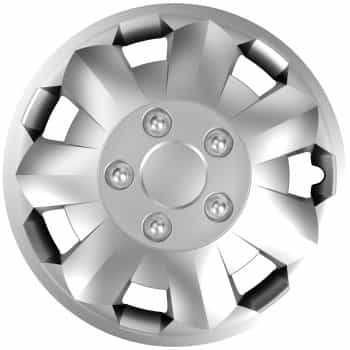 4-Piece Hubcaps Nova NC Silver 16 inch