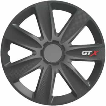 4-Piece Hubcaps GTX Carbon Graphite 15 inch