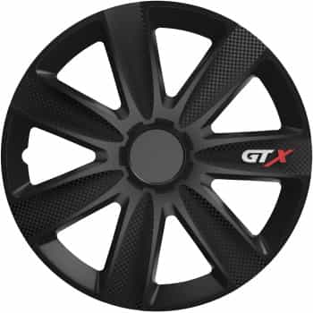 4-Piece Hubcaps GTX Carbon Black 13 inch