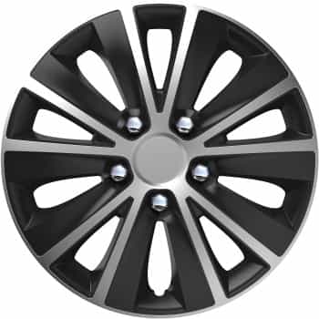 4-Piece Hubcaps Rapide NC Silver & Black 13 inch