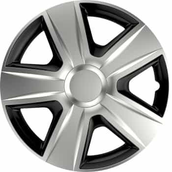 4-Piece Hubcaps Esprit Silver & Black 16 inch