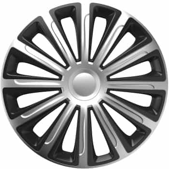 4-Piece Hubcaps Trend Silver & Black 13 inch