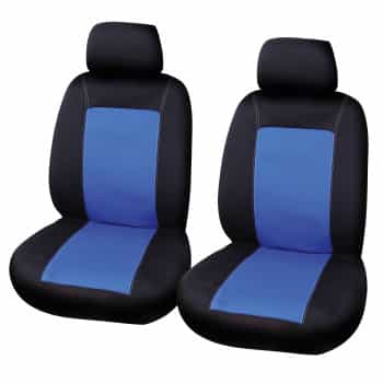 Seat cover set Lisboa 4 pieces black / blue