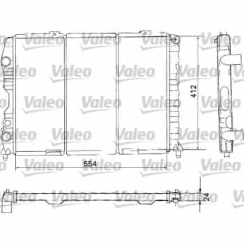 Radiator, engine cooling 731283 Valeo