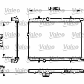 Radiator, engine cooling 732890 Valeo