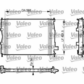 Radiator, engine cooling 735380 Valeo
