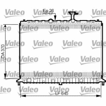 Radiator, engine cooling 735501 Valeo