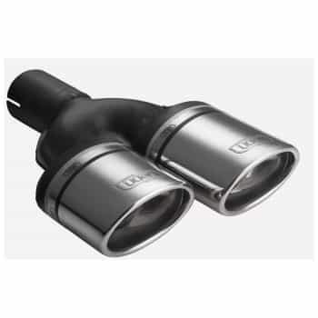 Ulter Sport Uitlaatsierstuk (left) - Dual Oval 95x65mm At an angle - Length 200 / 180mm - Mounting -> 50m
