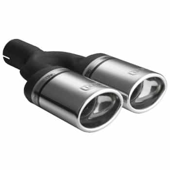 Ulter Sport Exhaust Tip - Dual Oval 95x65mm - Length 160mm - Mounting ->50mm - Stainless Steel