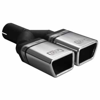 Ulter Sport Exhaust Tip - Dual Rectangle 86x54mm - Length 200mm - Mounting ->50mm - Stainless Steel