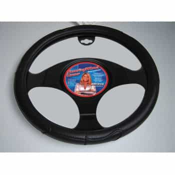 Universal steering wheel cover - 37-39cm - Black PVC Anti-Slip
