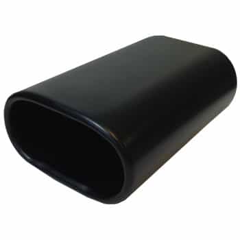 Uitlaatsierstuk Steel / Black - 76x135mm - length 210mm - 35-55mm connection