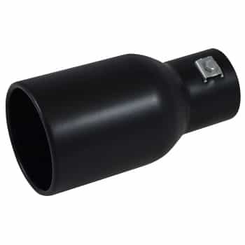 Uitlaatsierstuk Steel / Black - round 94mm - length 180mm - 44-57mm connection