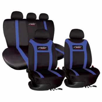 Simoni Racing Seat Coverset Type H - Black / Blue - 12-pieces