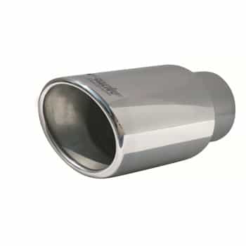 Simoni Racing Exhaust Tip Oval/Slanted Stainless Steel - Diameter 122x117mm - Length 210mm - Mounting 77mm