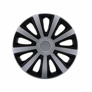 4-Piece Wheel Cover Set Aviator Silver & Black 14''