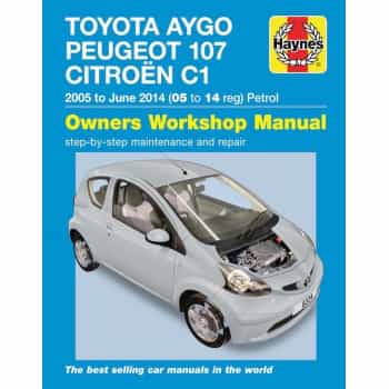 Haynes Workshop manual Citroën C1, Peugeot 107 & Toyota Aygo petrol (2005-2014)
