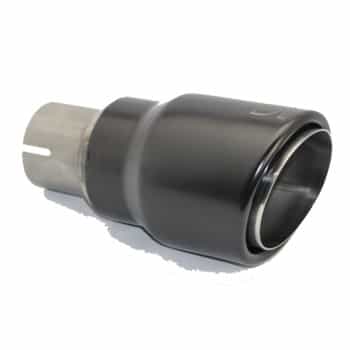 Ulter Sport Exhaust Tip - Round Ø90mm RS - Length 170mm - Mounting ->55mm - Stainless Steel Black