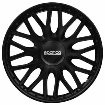4-Piece Sparco Hubcaps Roma 15-inch black