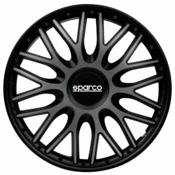 4-Piece Sparco Hubcaps Roma 15-inch gray / black