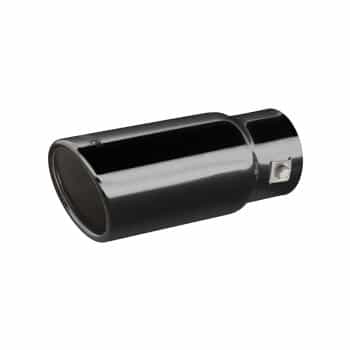 Simoni Racing Exhaust trim Round / Angled Stainless Steel Black - Ø76xL180mm - Montage -> 64mm