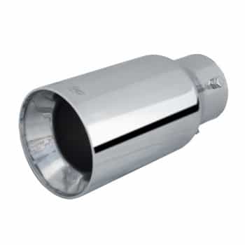 Simoni Racing Exhaust Trim Round / Straight Stainless Steel - Ø90xL185mm - Montage 34-59mm