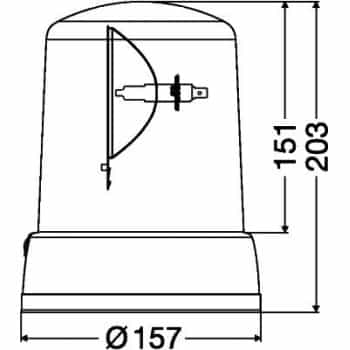 Rotating beacon KL7000 24V blue magnetic