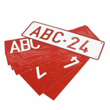 Number plate short reflec. alu