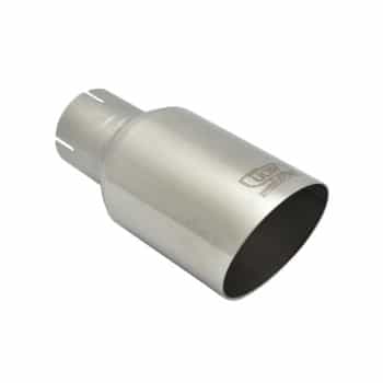 Ulter Sport Exhaust Tip - Round 80mm Angled - Length 180mm - Mounting ->50mm - Brushed