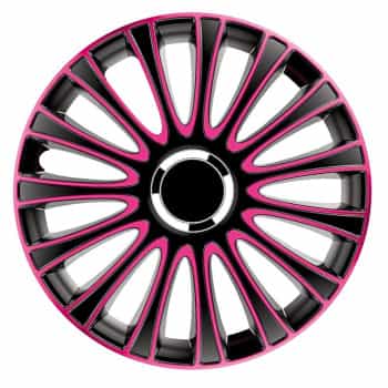 4-Piece Hubcaps LeMans 16-inch black / pink