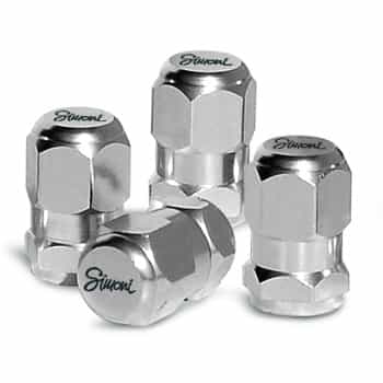 Simoni Racing valve caps Chrome Hexagonal