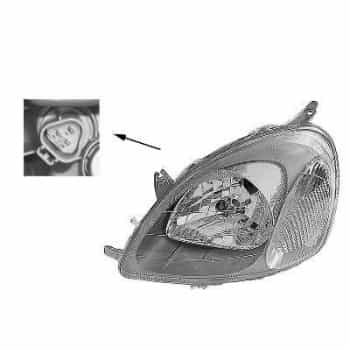 Headlight left 5430961 Van Wezel