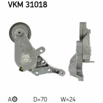 Tensioner Pulley, v-ribbed belt VKM 31018 SKF