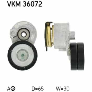Tensioner Pulley, v-ribbed belt VKM 36072 SKF
