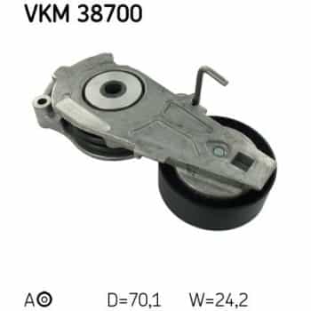 Tensioner Pulley, v-ribbed belt VKM 38700 SKF