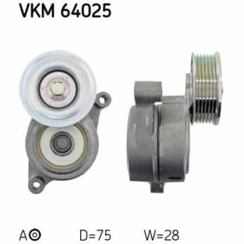 Tensioner Pulley, v-ribbed belt VKM 64025 SKF