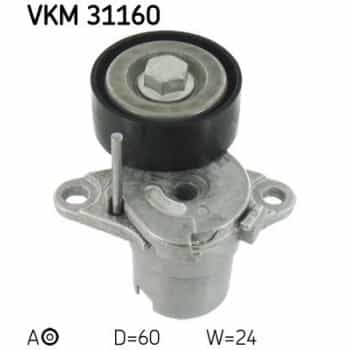 Tensioner Pulley, v-ribbed belt VKM 31160 SKF