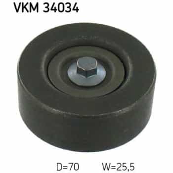 Deflection/Guide Pulley, v-ribbed belt VKM 34034 SKF