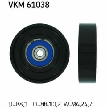 Deflection/Guide Pulley, v-ribbed belt VKM 61038 SKF